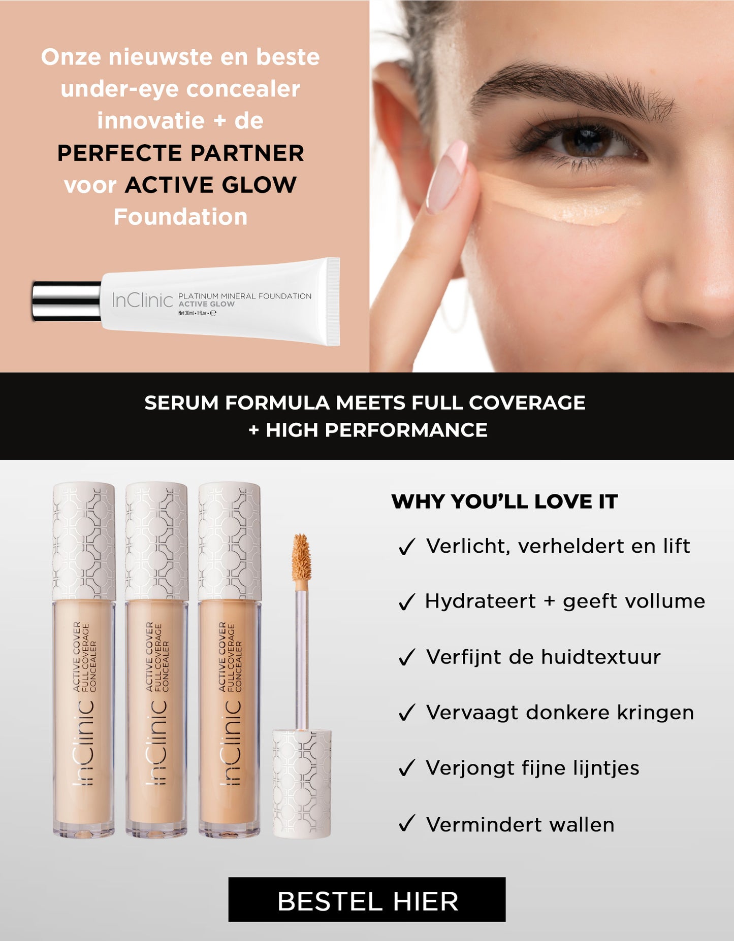 Active cover concealer
